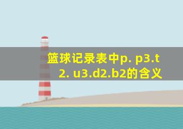 篮球记录表中p. p3.t2. u3.d2.b2的含义